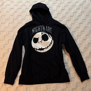 Black Nightmare Before Christmas Hoodie, Unisex Large, NWT
